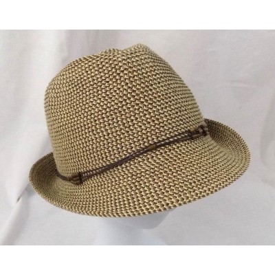 Nine West Packable Fedora Brown One Size UPF 50+ Spring Summer Hat   eb-61864445